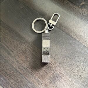 Louis Vuitton Damier silver bag charm